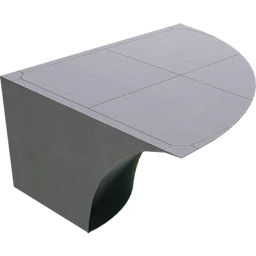 Inverted Outer Corner Quarter Pipe
