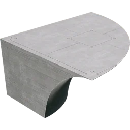 Inverted Outer Corner Quarter Pipe