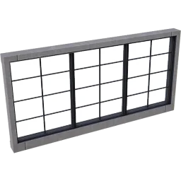 Fensterwand mit Sprossen